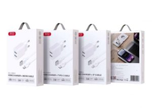 Caricabatterie XO L109 (EU) Dual USB-A 2.4A con cavo Lightning