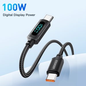 Cavo USB-C Essager a USB-C EXCTT1-YS01-P, 100W, 1m (Nero)