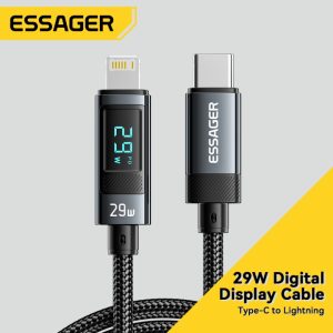 Cavo Essager 29W USB C Tipo-C Lightning con Display Digitale