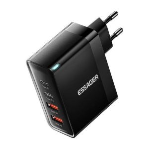 Caricabatterie Essager senza cavo con 2 porte USB-A e 2 porte USB-C 100W Nero (ECT2CA-QYB01-Z)