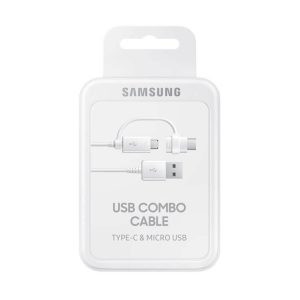 Cavo Samsung regolare USB a micro USB / Tipo-C 3A Bianco 1,5m (EP-DG930DWEGWW)