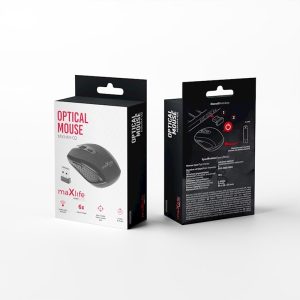 Mouse ottico wireless Maxlife Home Office MXHM-02 800/1000/1600 DPI nero