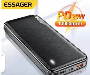 Essager 10000mAh Slim Power Bank Caricabatterie Esterno Portatile 10000 mAh Doppio USB LED