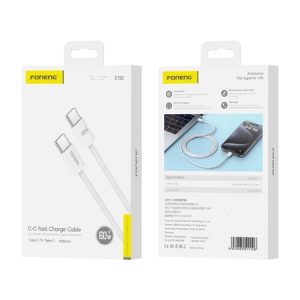 Cavo FONENG X110 USB-C – USB-C PD 60W 1.2M Bianco