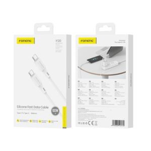 Cavo FONENG X120 USB-C – USB-C PD 100W 1M Bianco