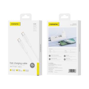 Cavo FONENG XS01 USB-C – USB-C PD 60W 1M Bianco