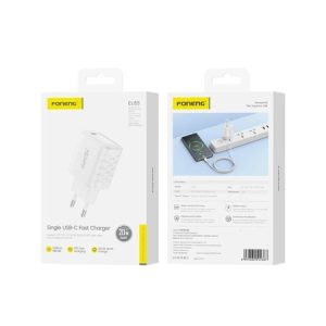 Caricabatterie da muro FONENG EU55 GaN PD 20W 1xUSB-C Bianco