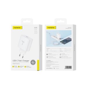 Caricatore da muro FONENG EU62 GaN PD 45W 1xUSB-C Bianco