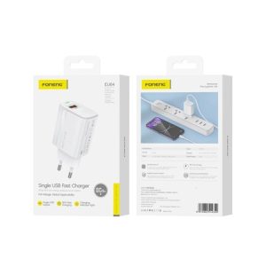 Caricabatterie da muro FONENG EU64 18W 1xUSB QC3.0 Bianco