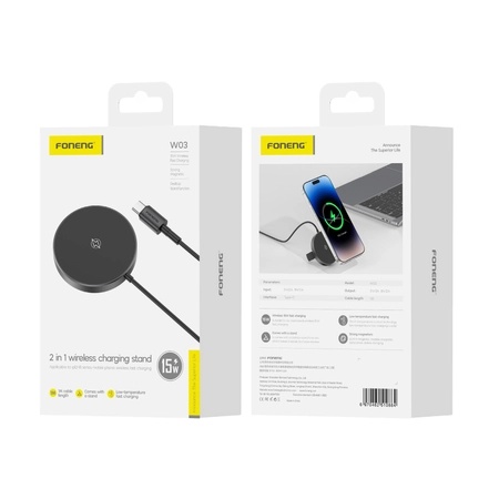 FONENG wireless charger MagSafe W03 15W Black_0