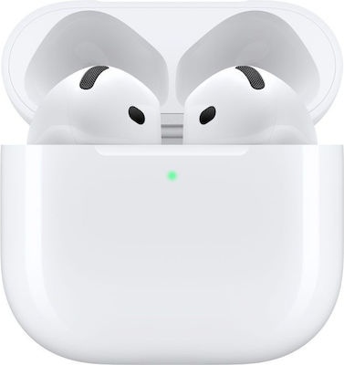 Apple AirPods 4 with Active Noise Cancellation Earbud Bluetooth Handsfree Ακουστικά με Αντοχή στον Ιδρώτα και Θήκη Φόρτισης Λευκά_0