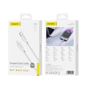 Cavo FONENG XS11 USB-C – Lightning PD 30W 1M Bianco