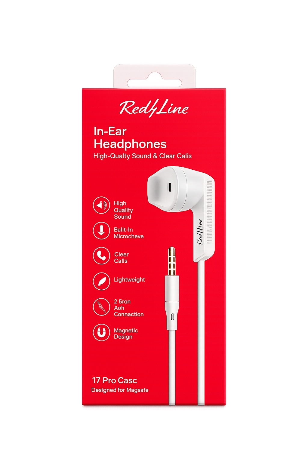 RedLine In-Ear Headphones 3.5mm AUX White_0
