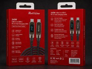 Cavo di Ricarica Veloce RedLine 240W USB-C a USB-C PD 3.1