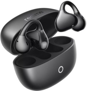 Realme Buds Clip Cuffie Bluetooth Handsfree Resistenti al Sudore con Custodia di Ricarica Nero Titanio